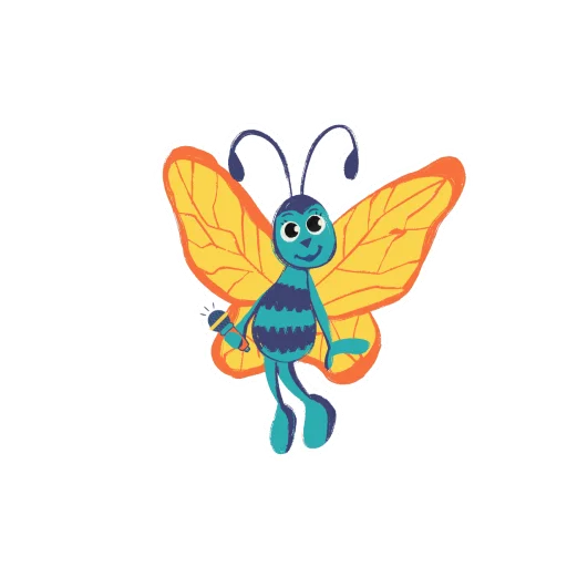 Butterfly Mascot Element